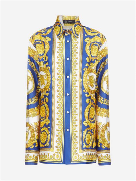 camicia di seta uomo versace|versace camicie eleganti.